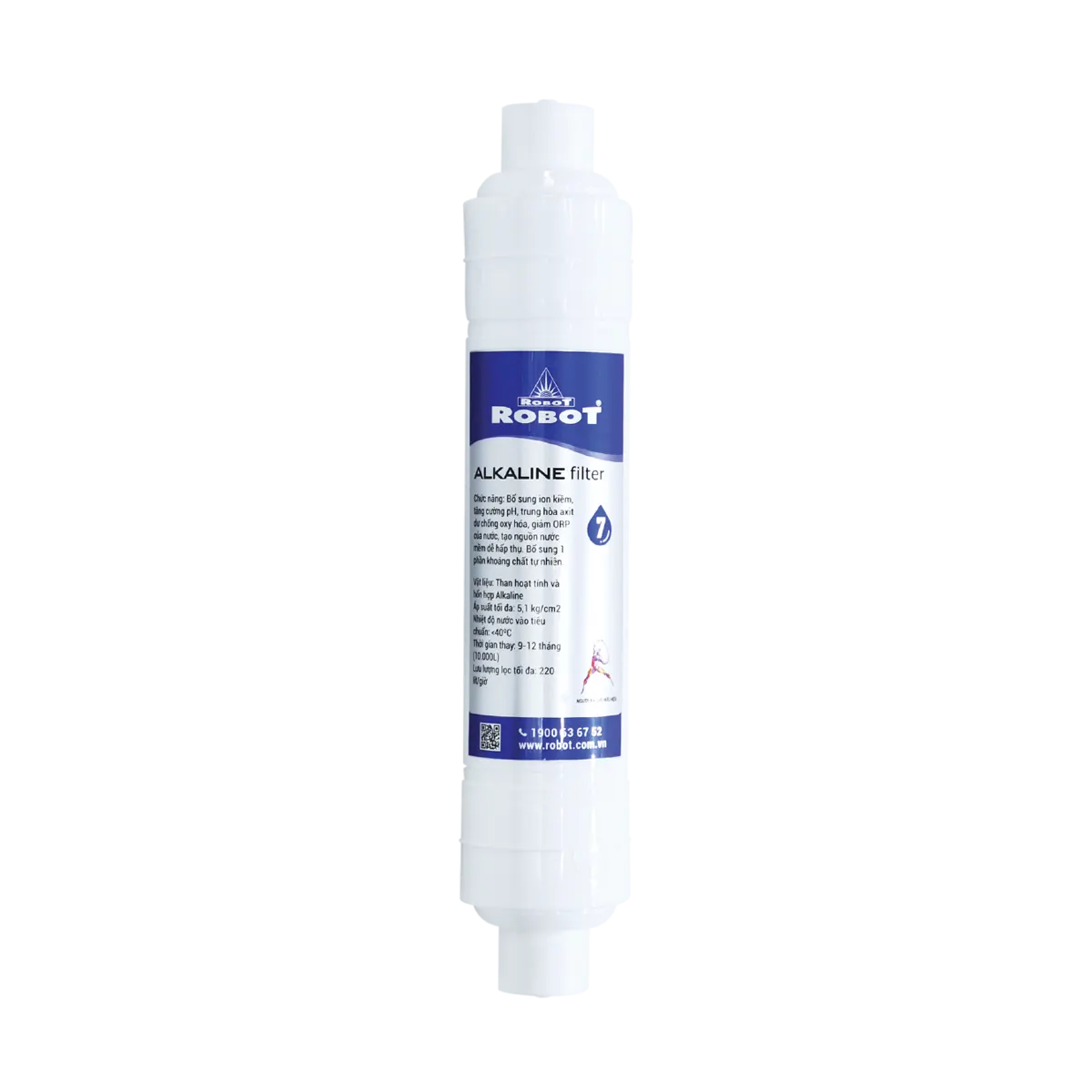 Lõi Alkaline 10" (Inch) - Đúc Nguyên Khối Kín (Korea)