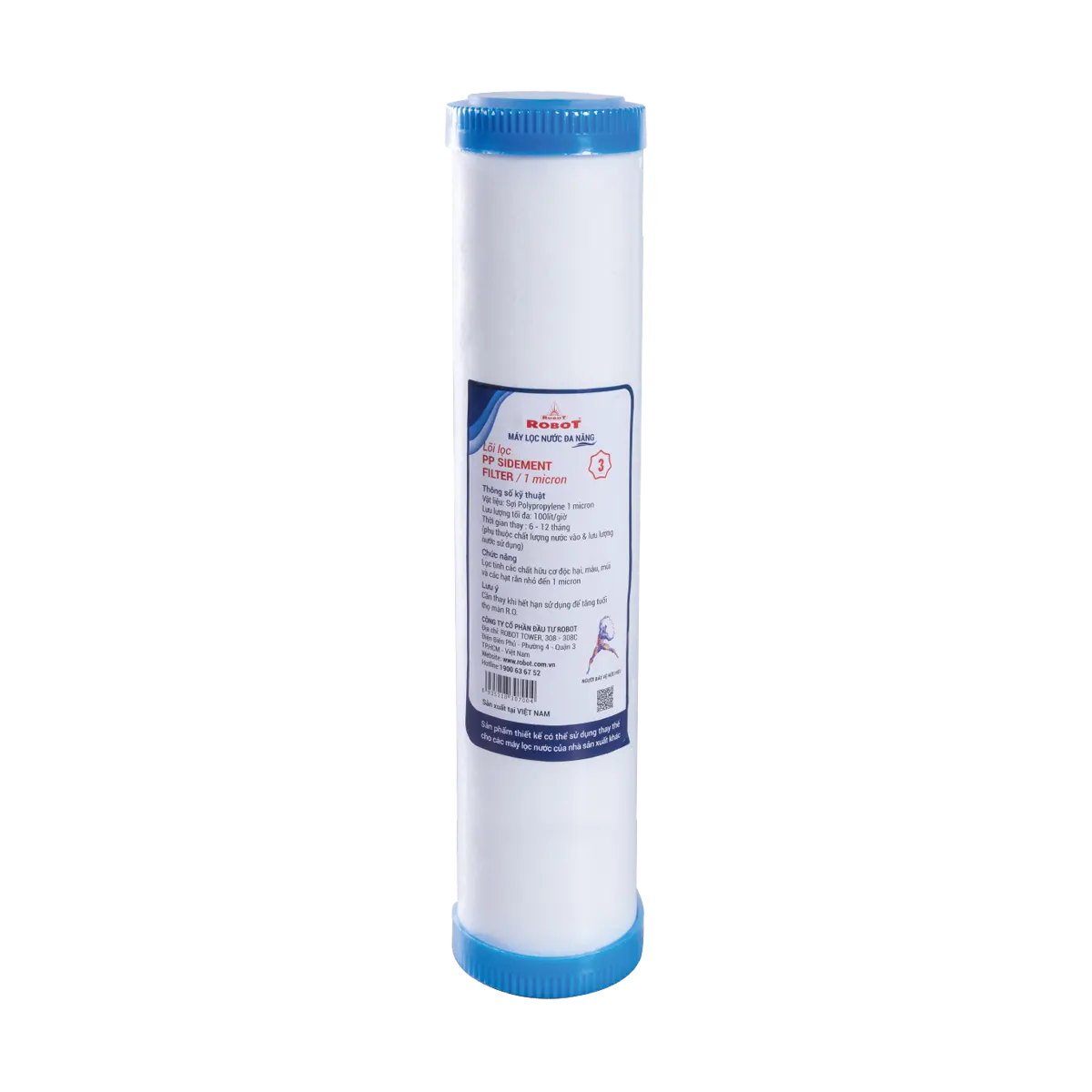 Lõi lọc thô ROBOT - PP 1 micron 20" (Inch) - Việt Nam