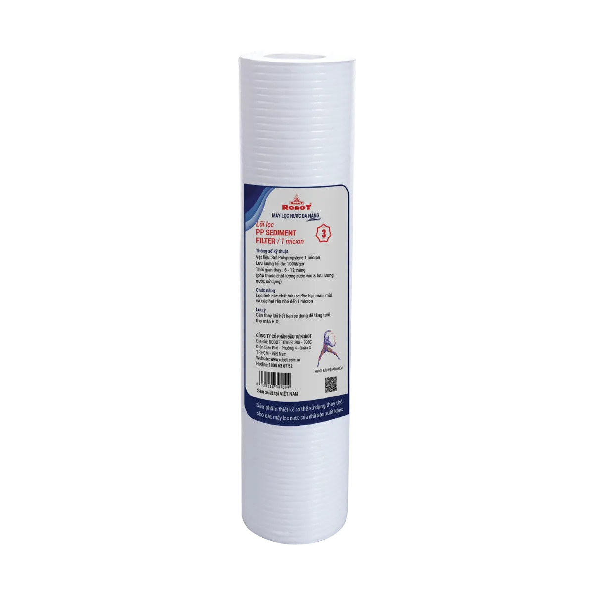 Lõi lọc thô số 3 - PP 1 Micron 10" (Inch) - Việt Nam
