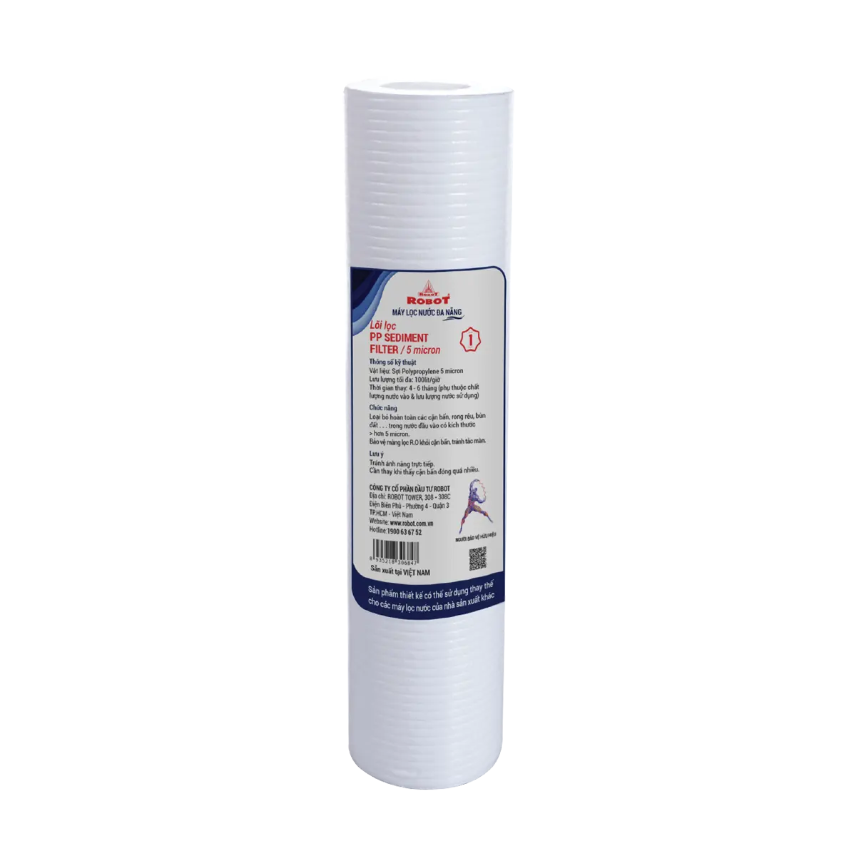 Lõi lọc thô số 1 - PP 5 micron 10" (Inch) - Việt Nam